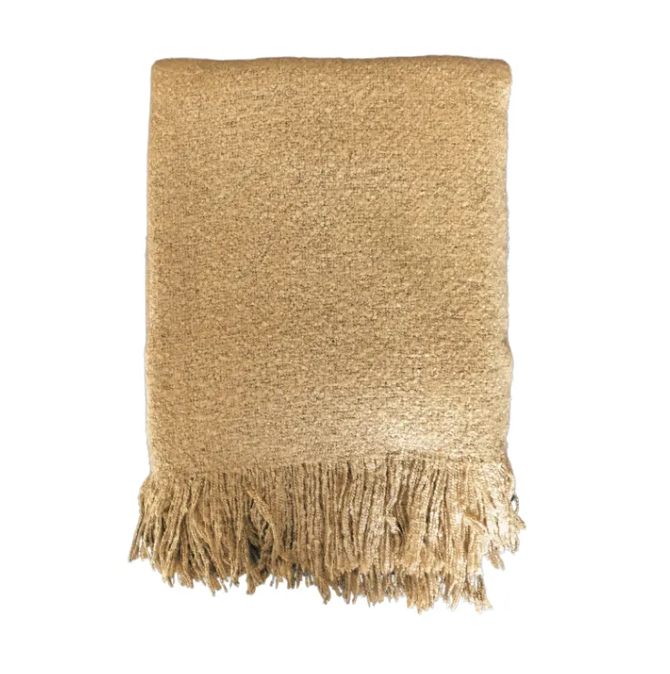 Rust Boucle throw