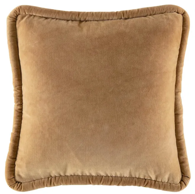 Rust velvet poly cushion