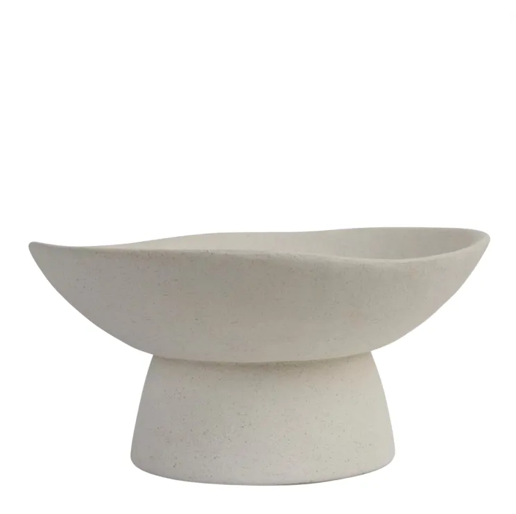 Organic Cream Footed Bowl