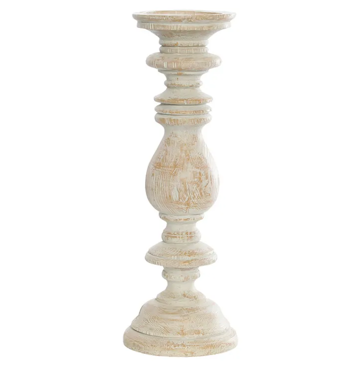 Resin Pine Wash Candle Holder Large