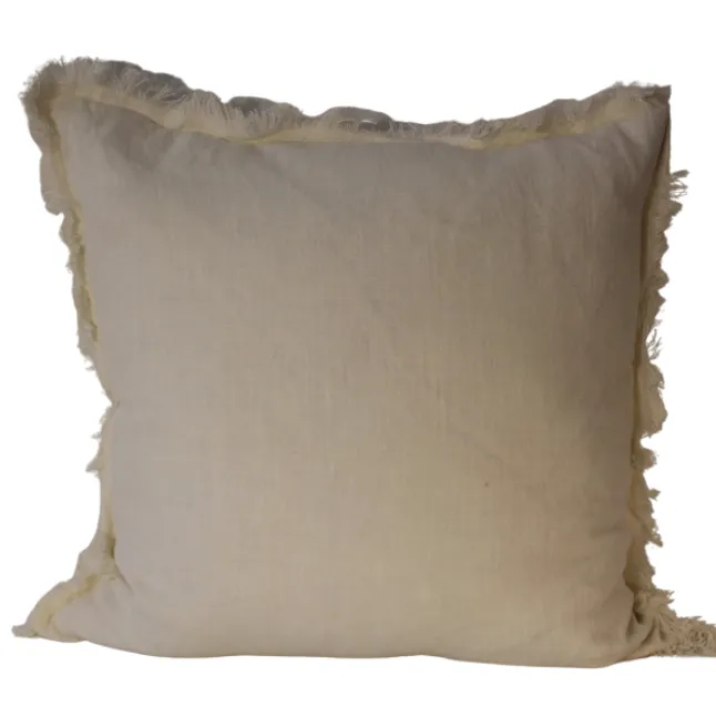 Sand cotton frill feather cushion