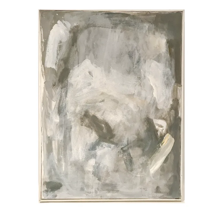 Gray paint canvas art 