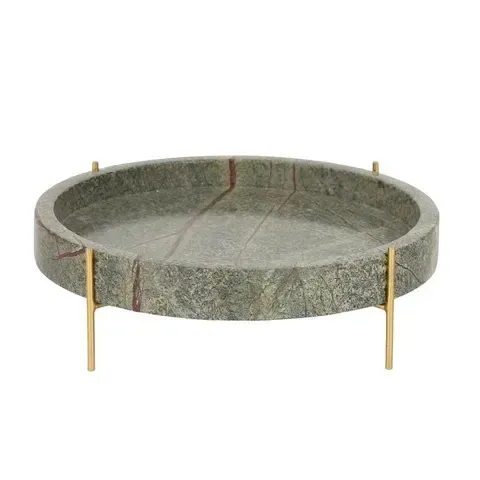 Chiara Marble Tray 25x8cm Green/Gold