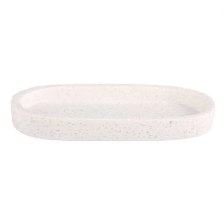 Terrazzo stone white platter
