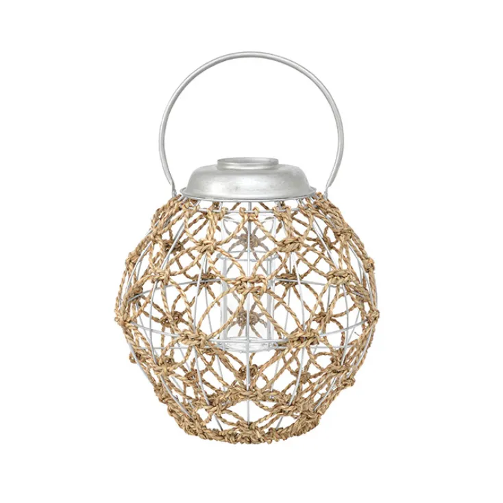 Rope and wire round lantern