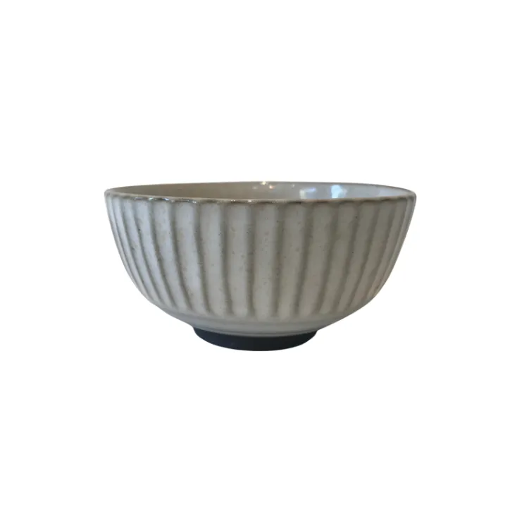Ceramic Brown Stipe Bowl Small