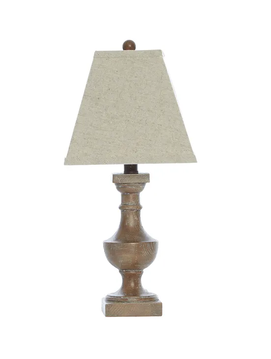 Resin small wood finish lamp