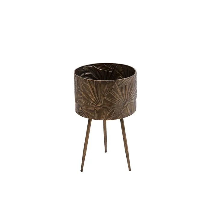 Iron bronze leaf planter