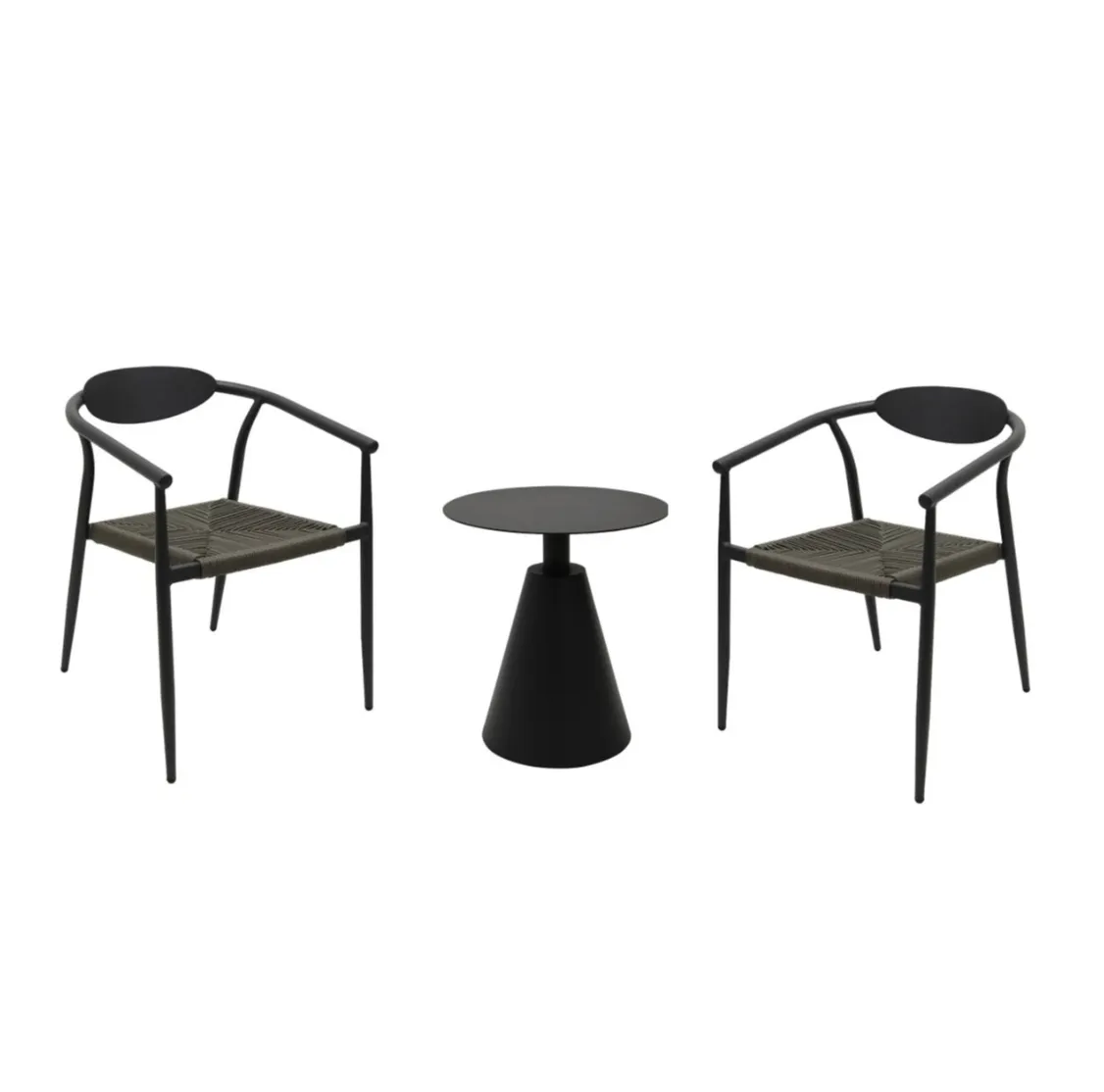 Outdoor 3- Piece Setting Charcoal  