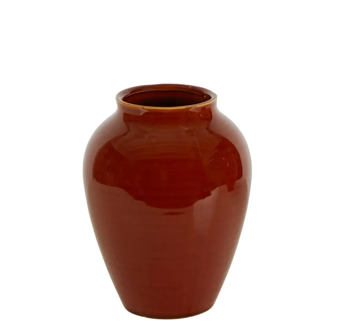 Ceramic vase red sml