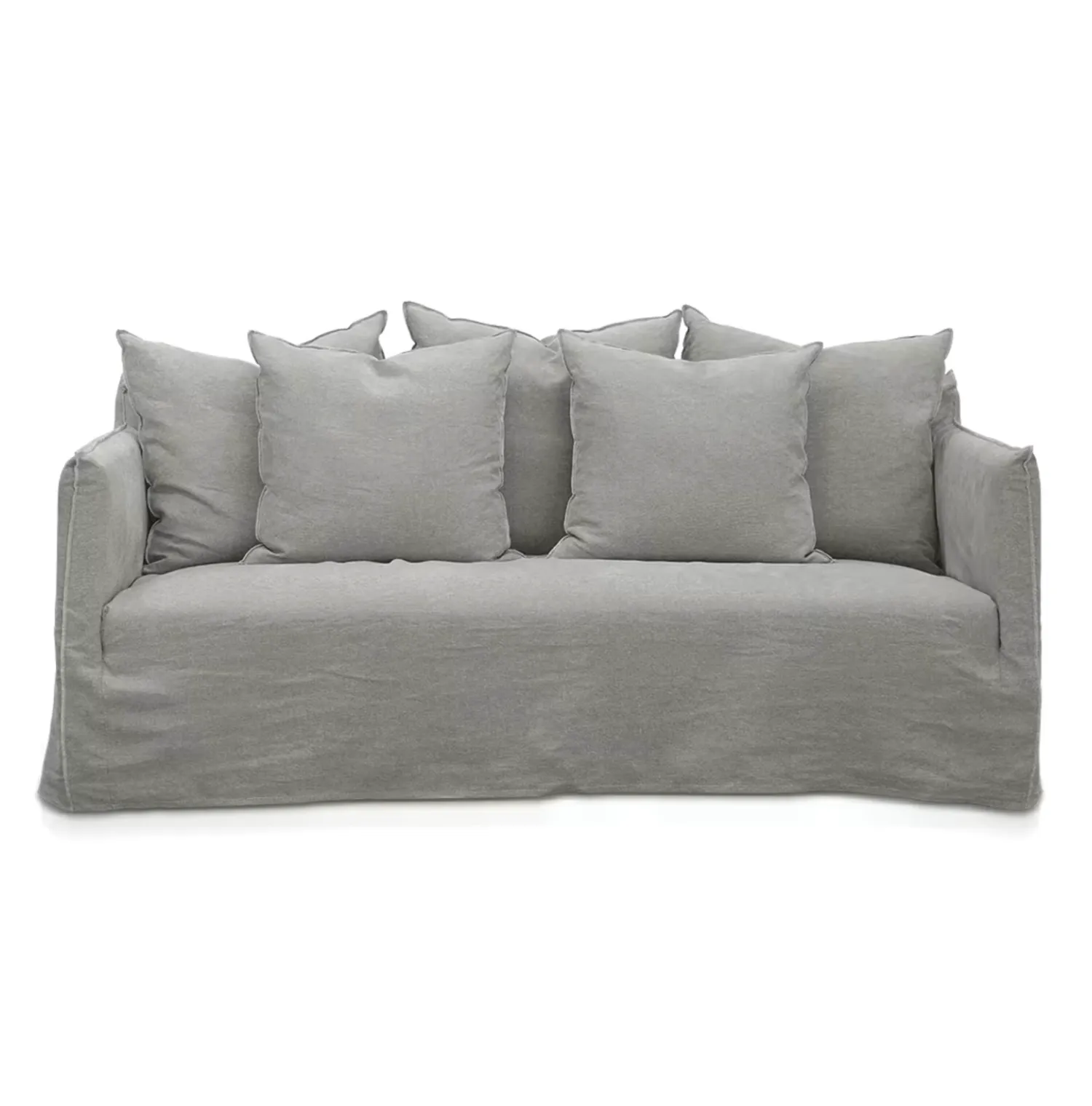 4 Seater Lounge Grey Linen 