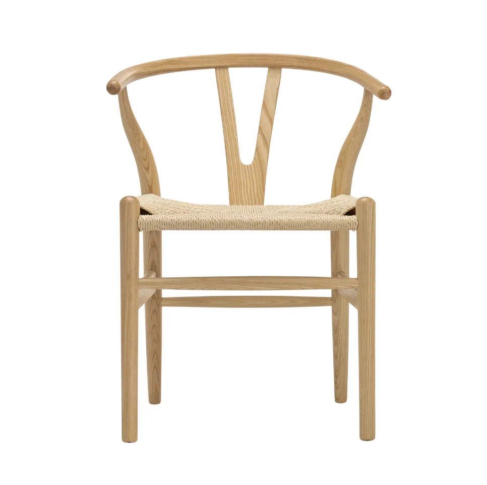 Natural Wishbone Desk Chair