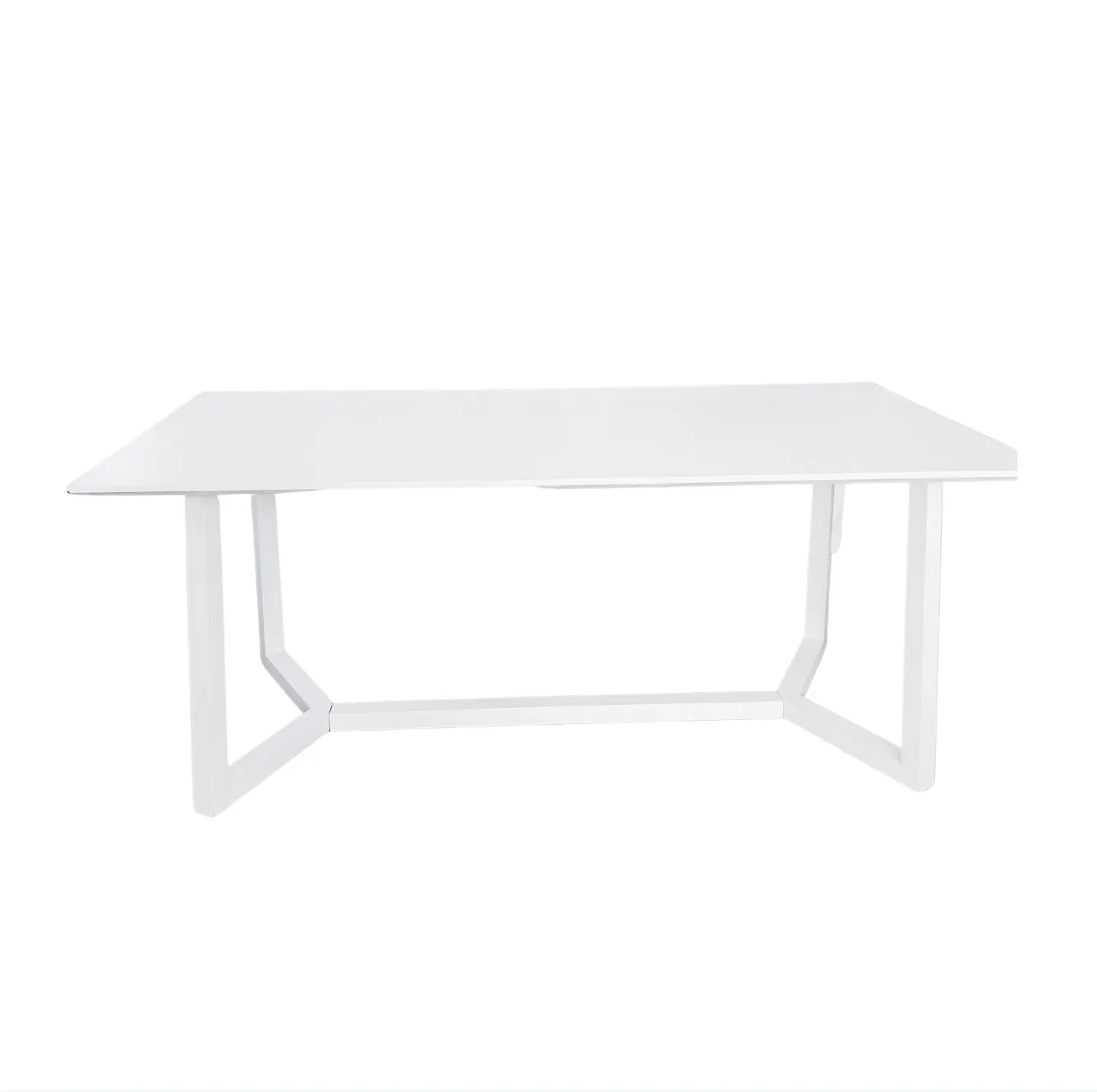 White Wooden Rectangle Dining Table