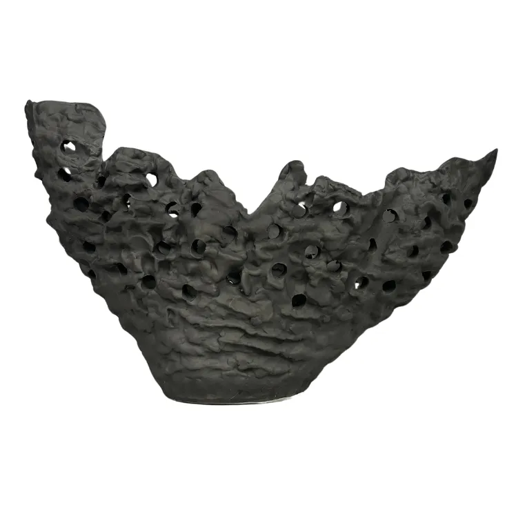 Charcoal Wide Hole Vase 