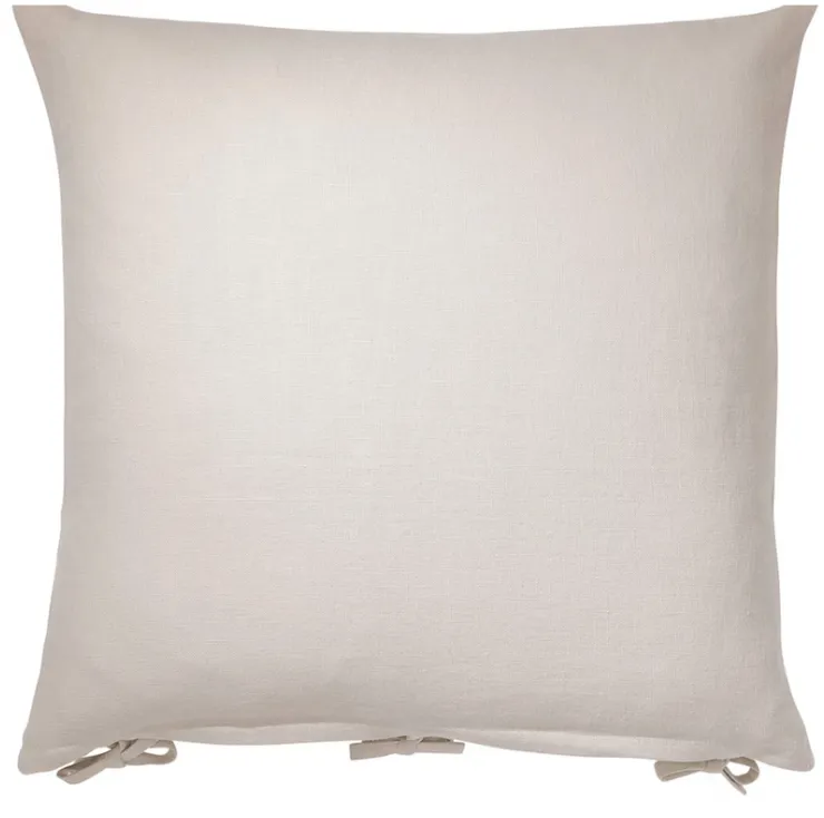 Sand cotton bow tie feather euro cushion