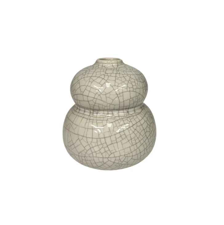 Ceramic Cracked Bud Vase