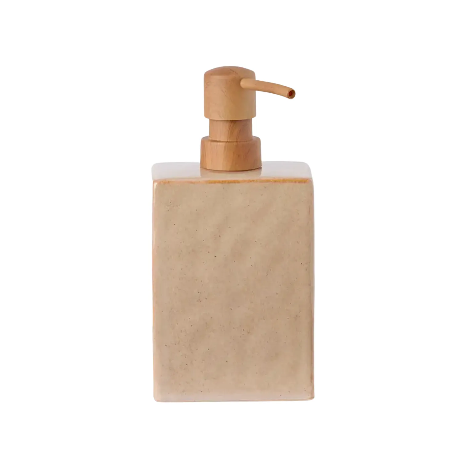 Beige Ceramic Soap Dispenser