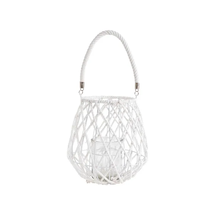 White rope lantern sml