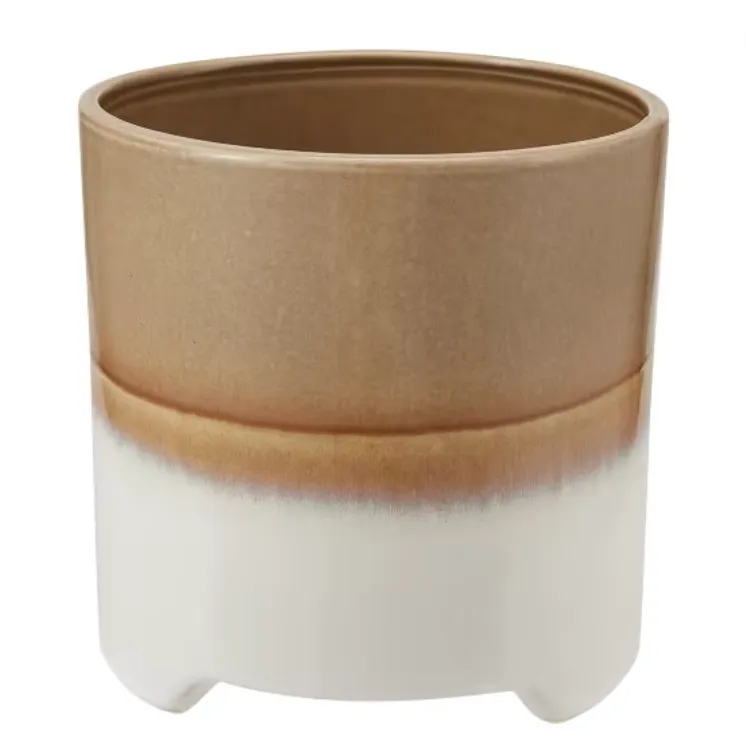 Ceramic Caramel White Pot