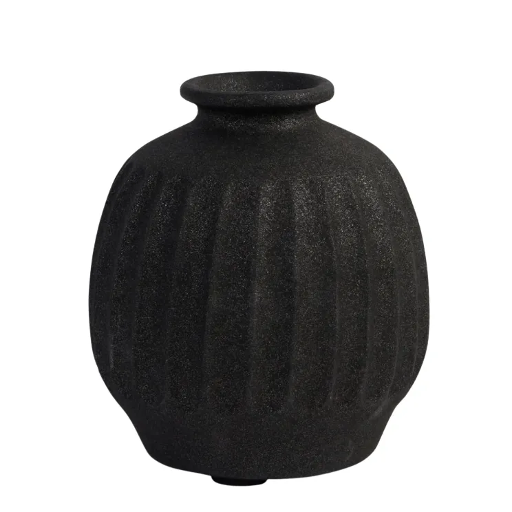 Black Stone Vase Small