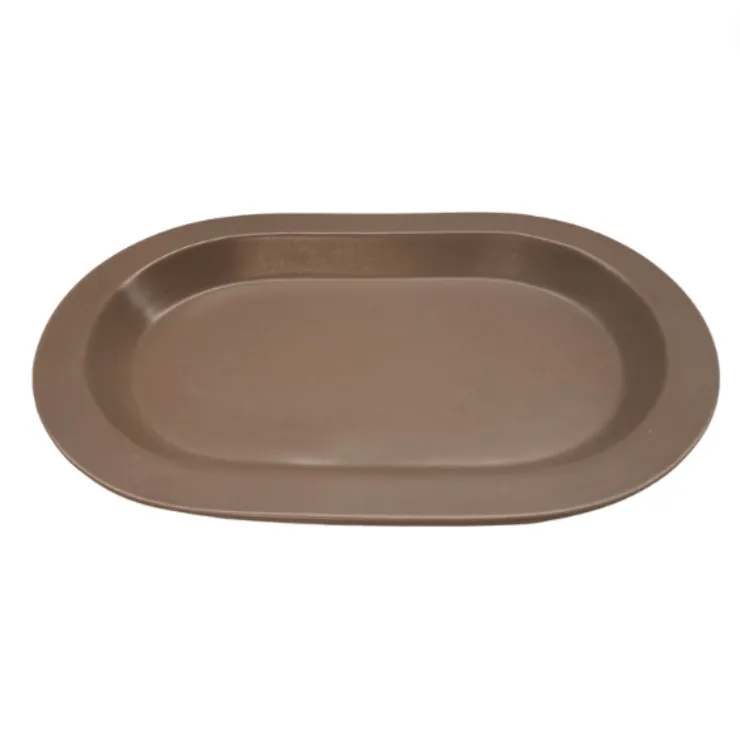 Ceramic Crofton oval platter salmon