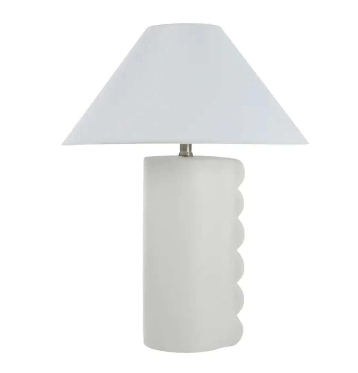 Ceramic otto white lamp