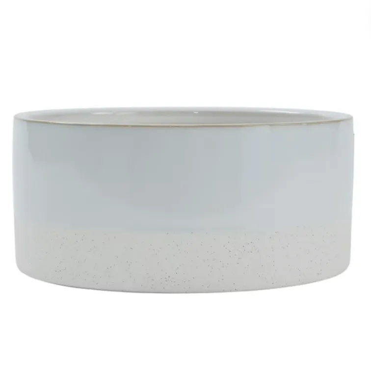 White Cream ceramic wide pot