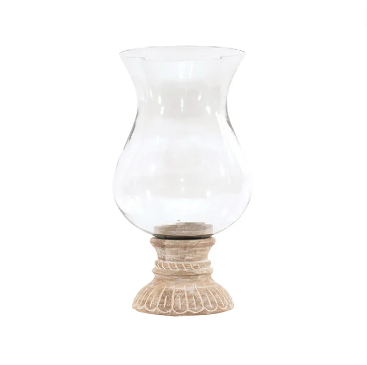 French wood & glass lantern large