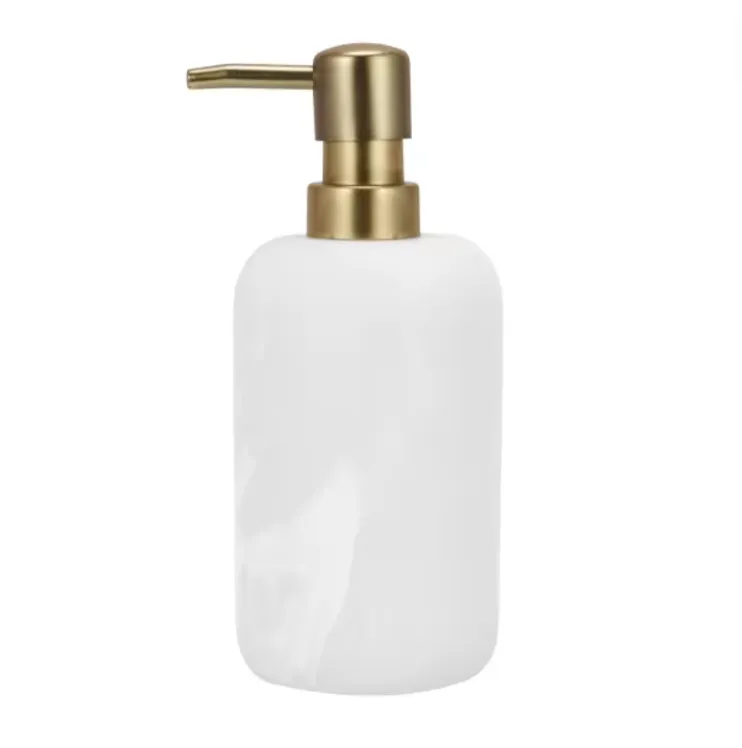 White Marble Resin Soap Dispenser