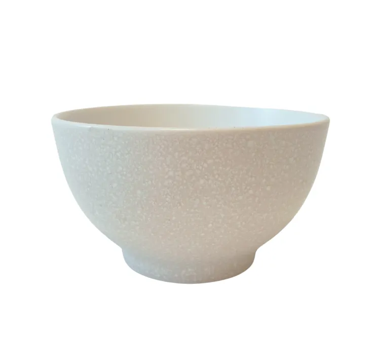 Ceramic spottled tan bowl