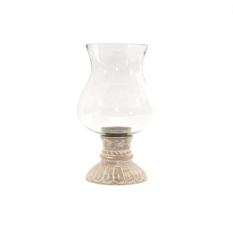 French wood and glass lantern small
