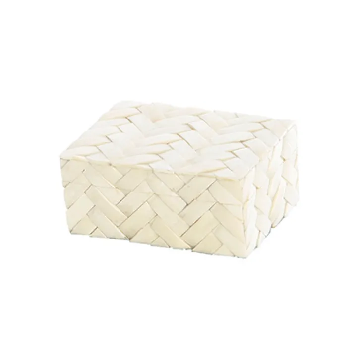 Bone inlay thick herringbone box