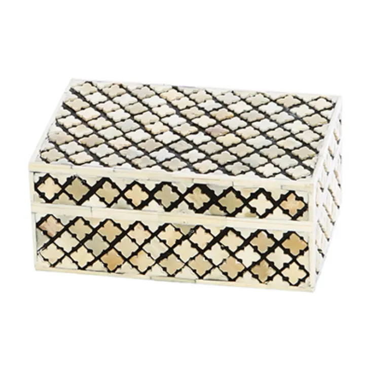 Bone inlay blk cream check box