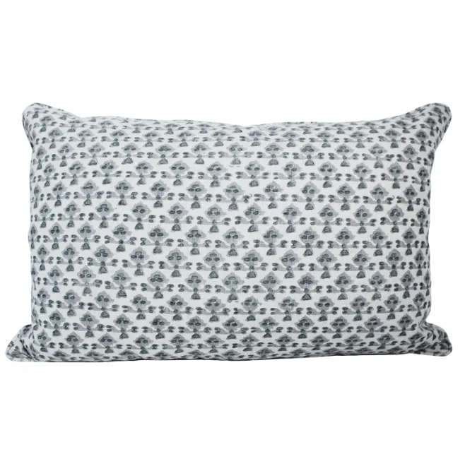 Walter green / sage block print feather lumber 