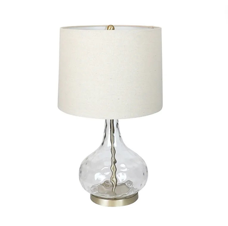 Brass Glass Dimple Lamp