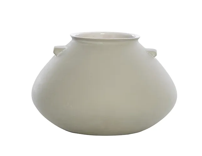 Ceramic grey vase med