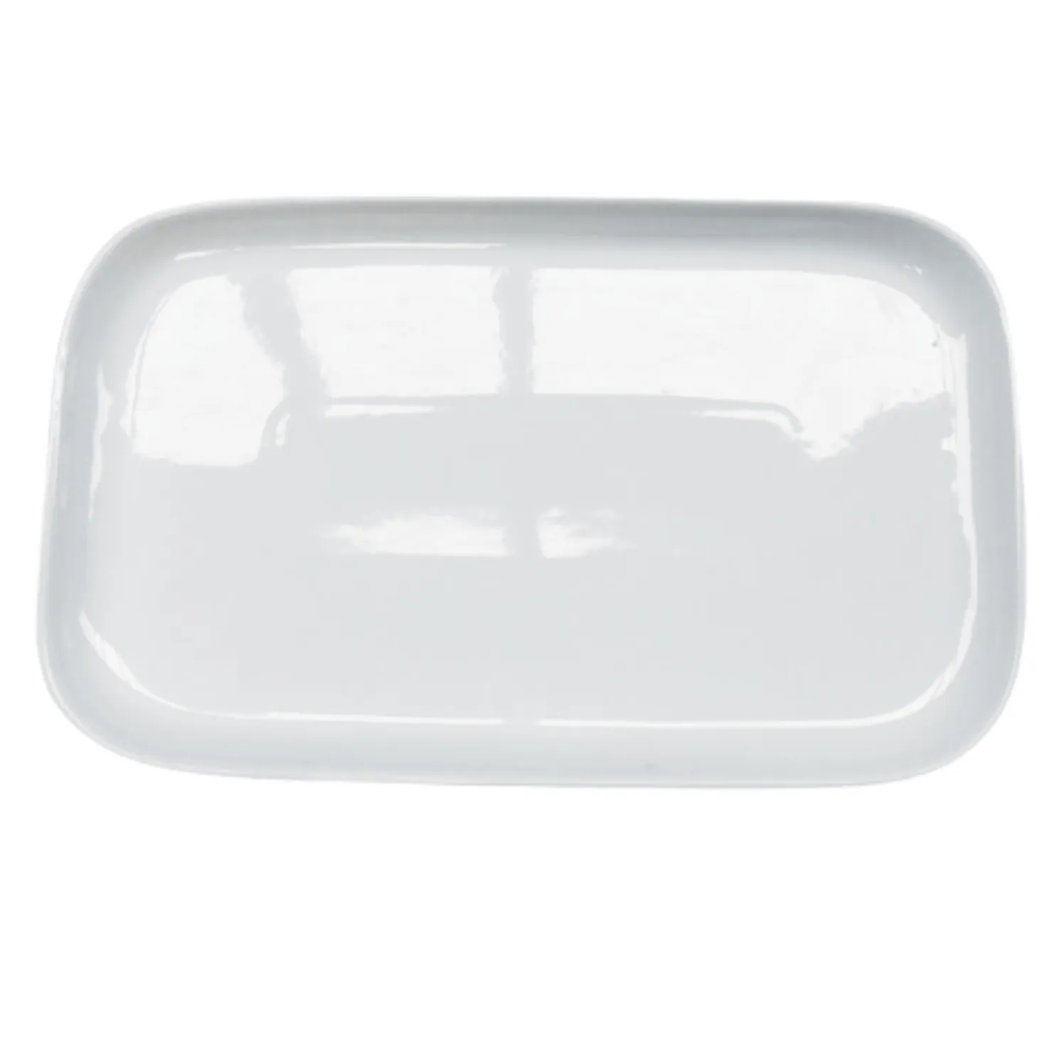 White Gloss Ceramic Rectangle Platter