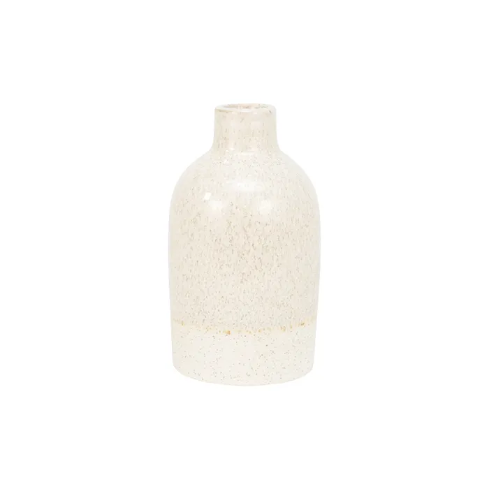 Ceramic cream shiny / matt vase Small