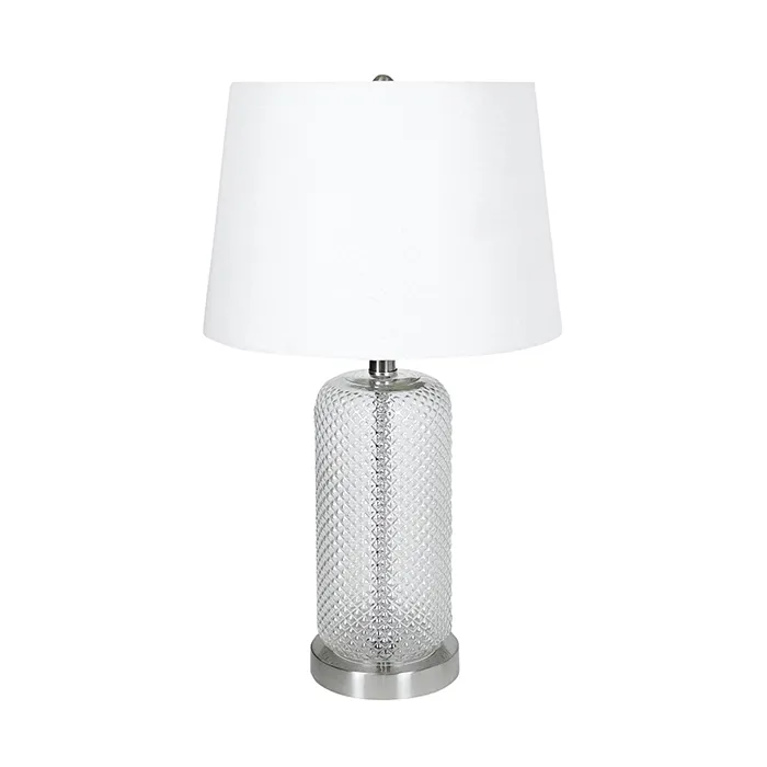 Cut glass silver lamp
