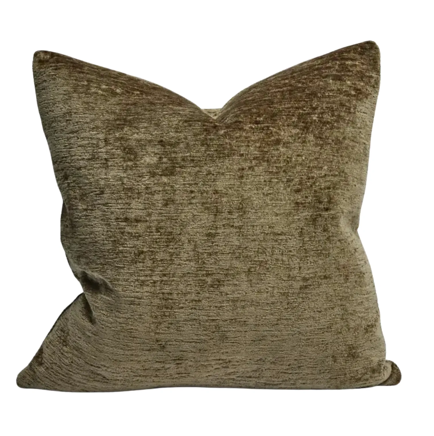 Dark Moss Feather Cushion