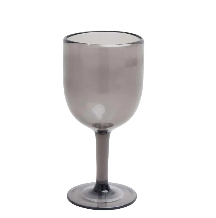 Acrylic Wine Glass Dark Grey
