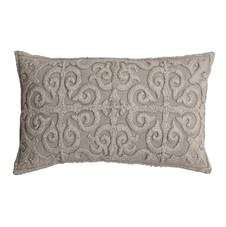 Wool Embroidery Lumber Cushion