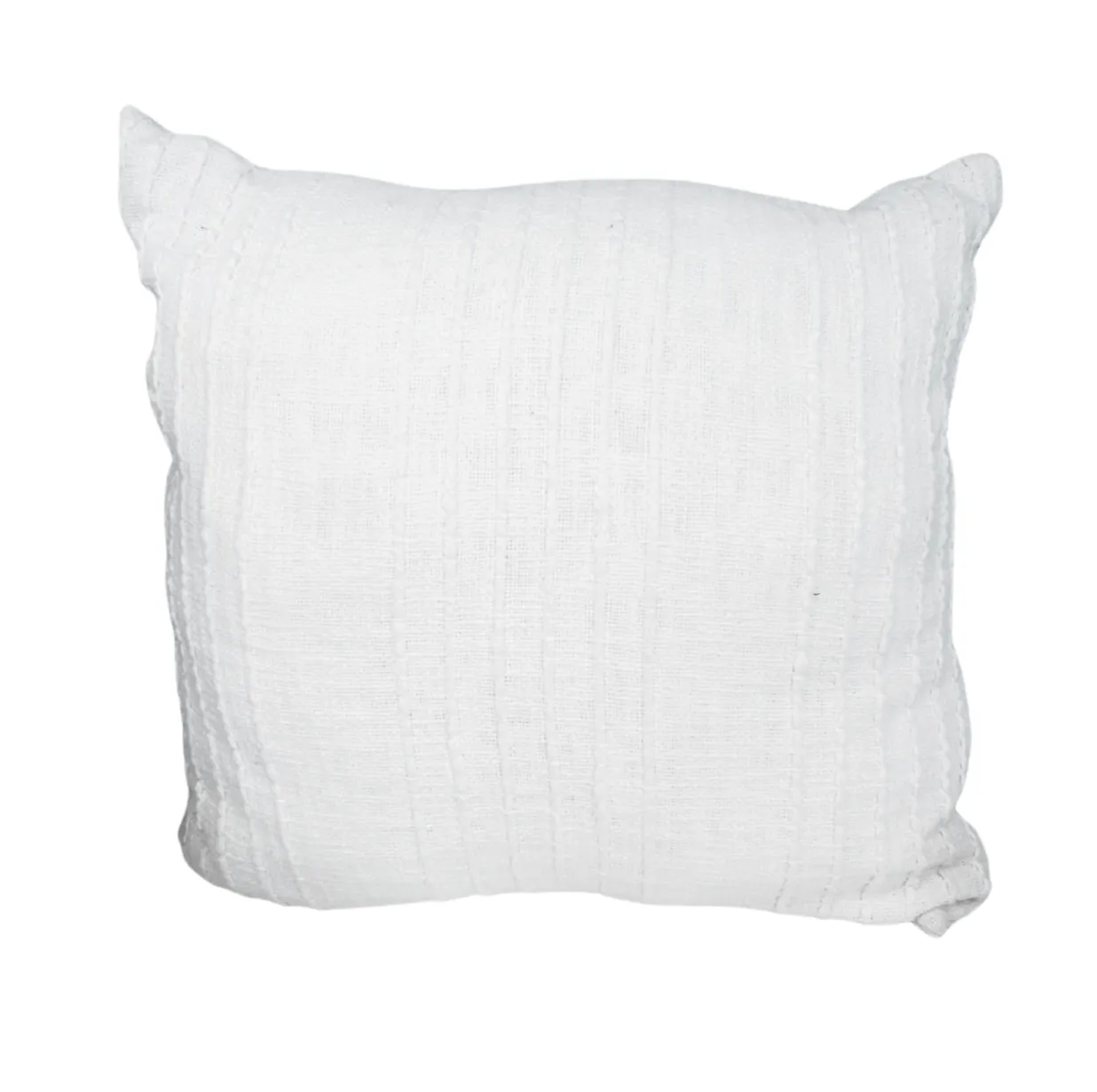 White Pin Stripe Cushion