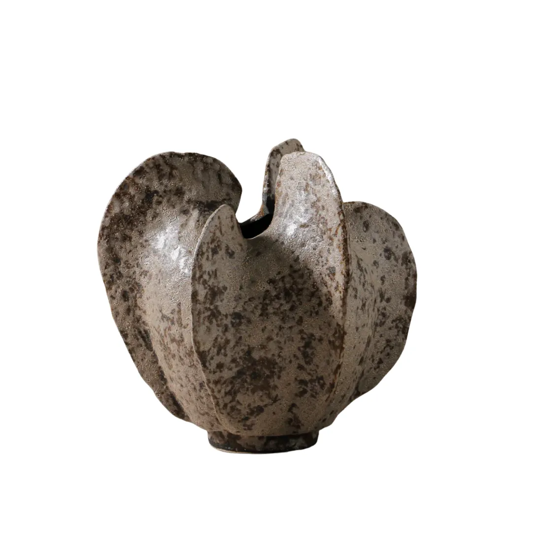 Seafoam Rustic Brown Vase Small