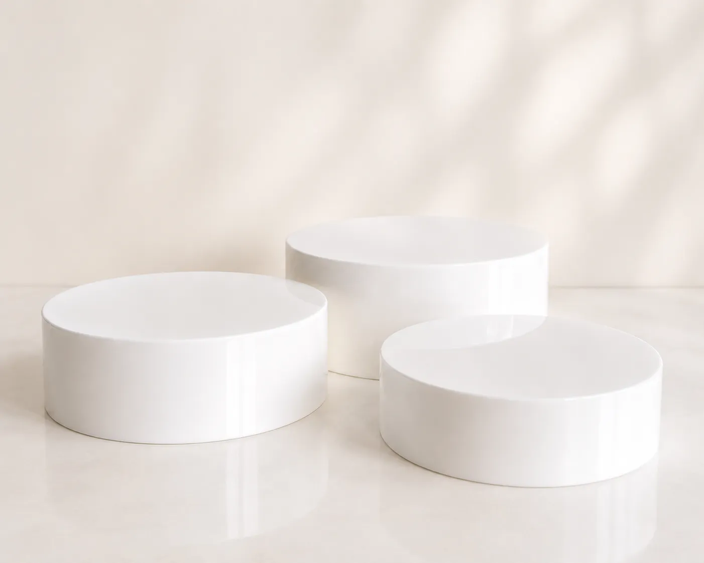 White Buffet Risers (3 piece set)