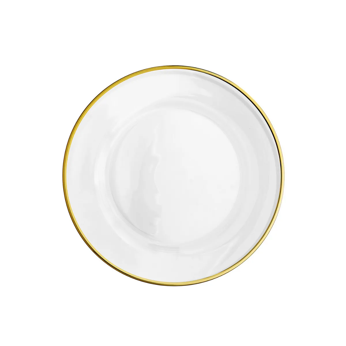 Gold Glass Rim Charger Plate