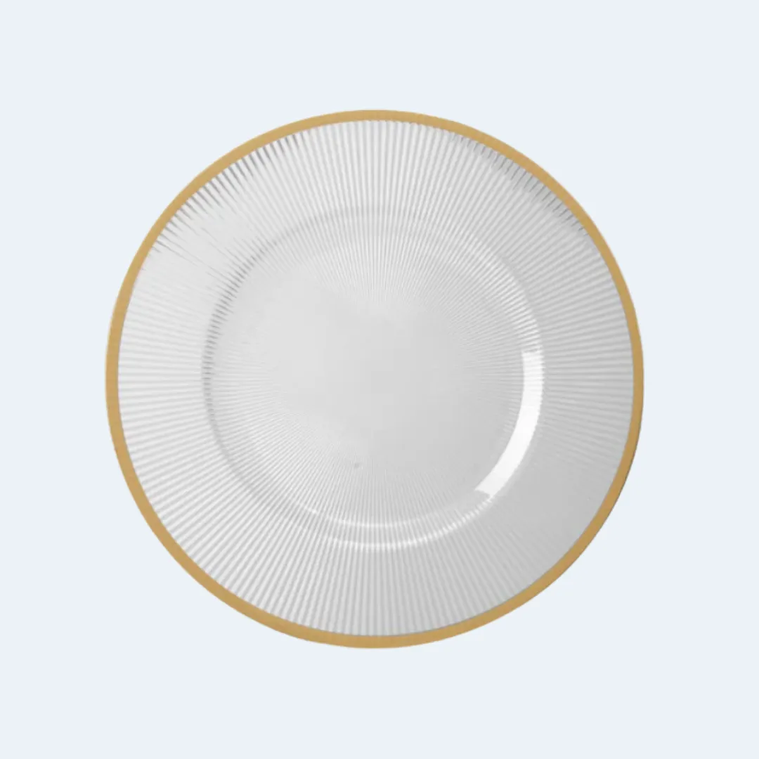 Ripple Gold Trim Charger Plate