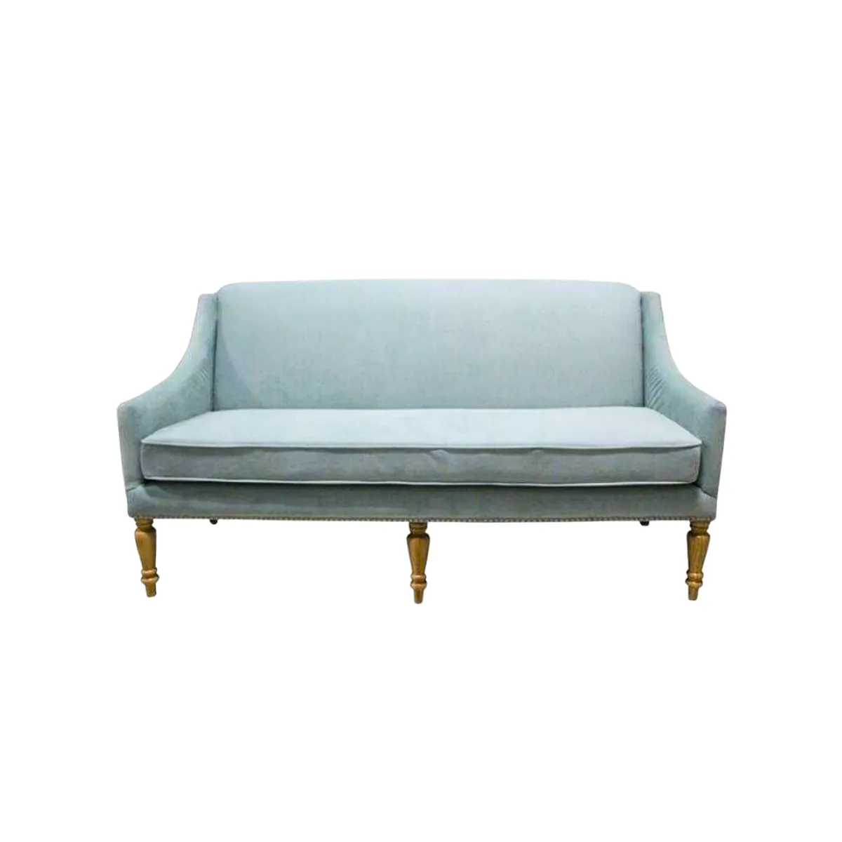 Light Blue Velvet Loveseat 