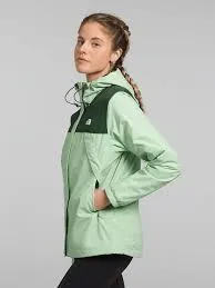 Women's North Face Triclimate Green/Pink Coat (2XL)