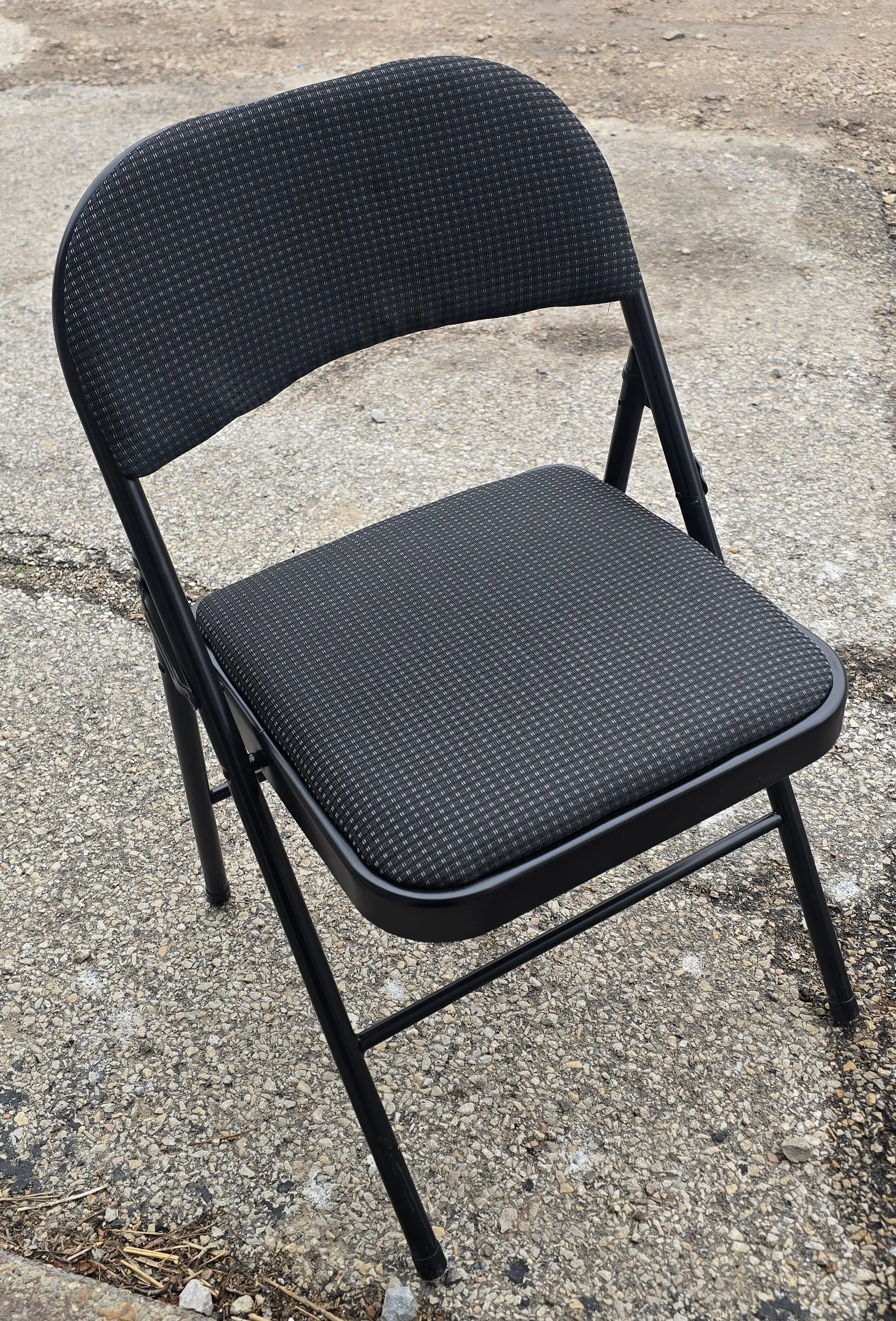Black Folding Chair (Padded)